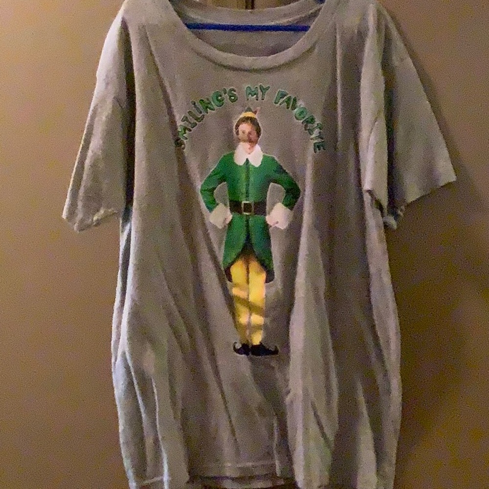 Elf the Movie Christmas Shirt “Smiling’s My Favorite” Youth Large